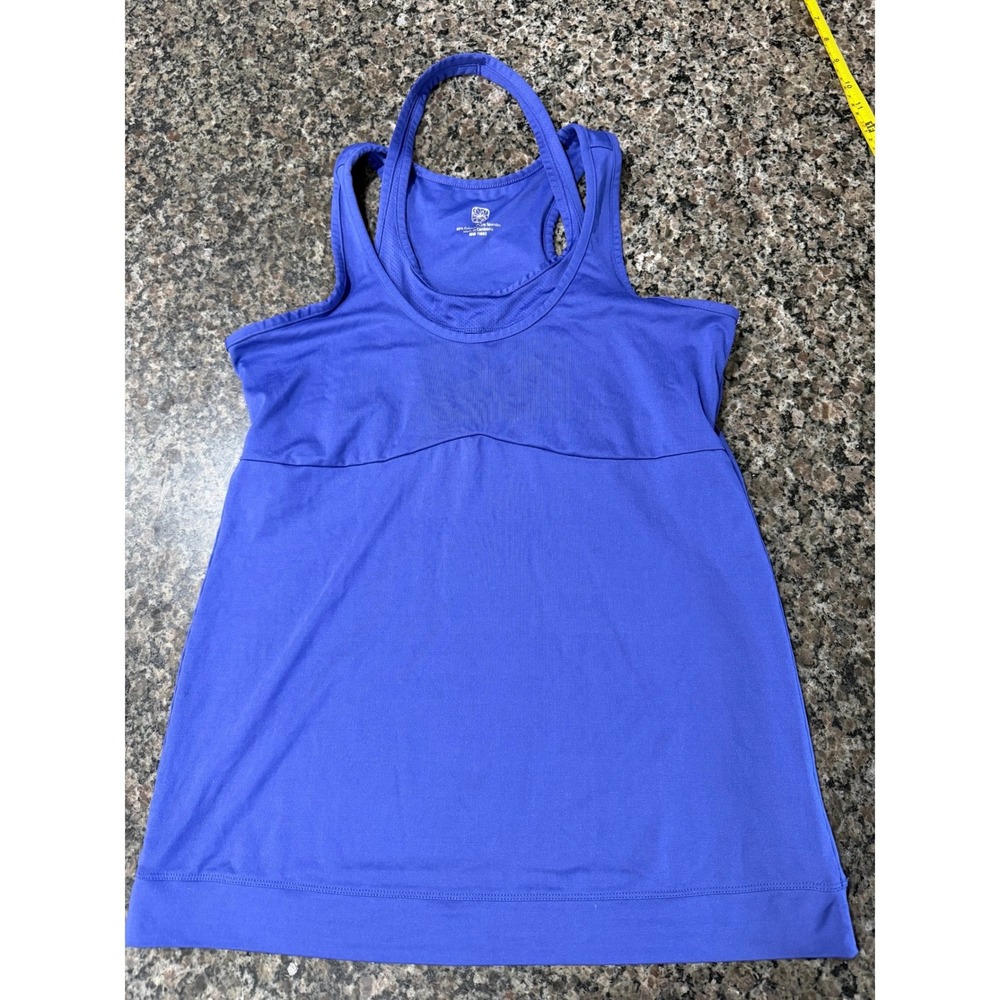 Zella‎ Purple Racerback Tank Top Built-In Shelf Bra Activewear XL RN 70892